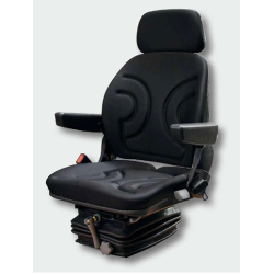 Black PVC seat with mechanical suspension