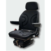 Sedile in PVC Nero con molleggio Meccanico