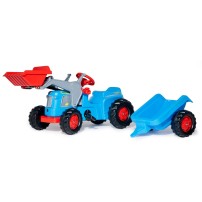 Rolly Toys Classic Trac blu con Kid Trailer e Kid Lader
