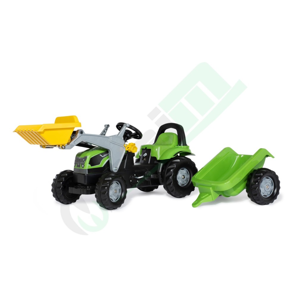 Rolly Toys Trattore a pedali con Kid Lader e Kid Trailer Deutz-Fahr Agroplus 420