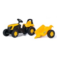Rolly Toys Trattore a pedali con Kid Trailer JCB