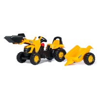 Rolly Toys Trattore a pedali con Kid Lader e Kid Trailer JCB