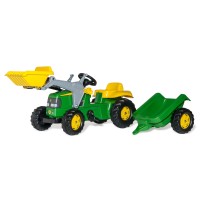 Rolly Toys Trattore a pedali con Kid Lader e Kid Trailer John Deere