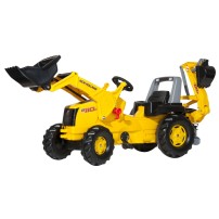Rolly Toys Trattore a pedali con caricatore junior e retroescavatore