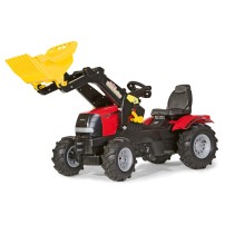 Rolly Toys Trattore a pedali con Trac Lader e pneumatici Case Puma CVX 225