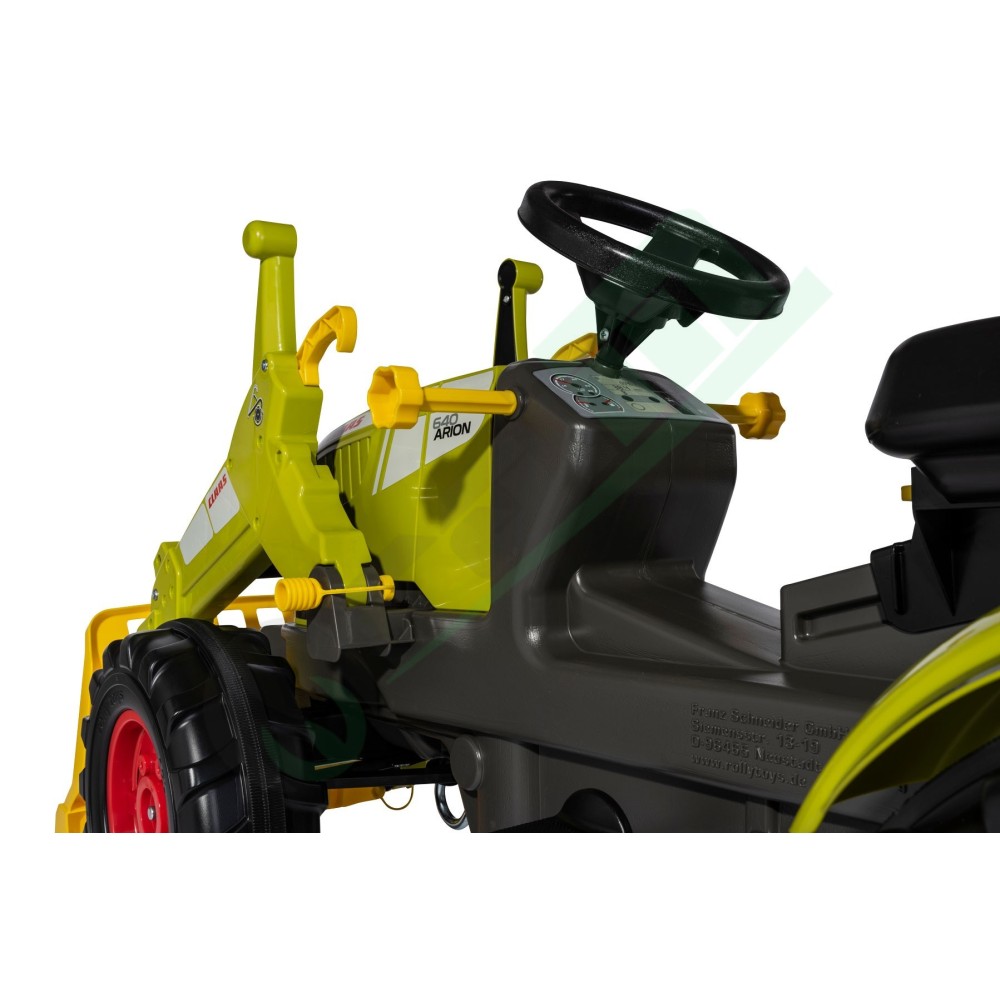 Rolly Toys Trattore a pedali con Trac Lader Claas Arion 640