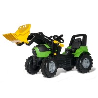 Rolly Toys Trattore a pedali con Trac Lader Deutz-Fahr Agrotron 7250 TTV