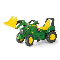 Rolly Toys Trattore a pedali con Trac Lader, cambio, freno e pneumatici