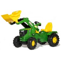 Rolly Toys Trattore a pedali con Trac Lader John Deere 6210 R