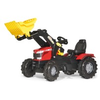 Rolly Toys Trattore a pedali con Trac Lader Massey Ferguson 7726