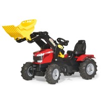 Rolly Toys Trattore a pedali con Trac Lader e pneumatici