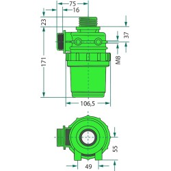 Suction filter with threaded connection G 1 1/4" - Flow rate: 60-100 | Arag