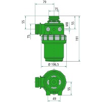 Intake filter with fork attachment T5 - Flow rate: 60-100 | Arag