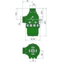 Intake filter with fork attachment T6 - Flow rate: 100-160 | Arag