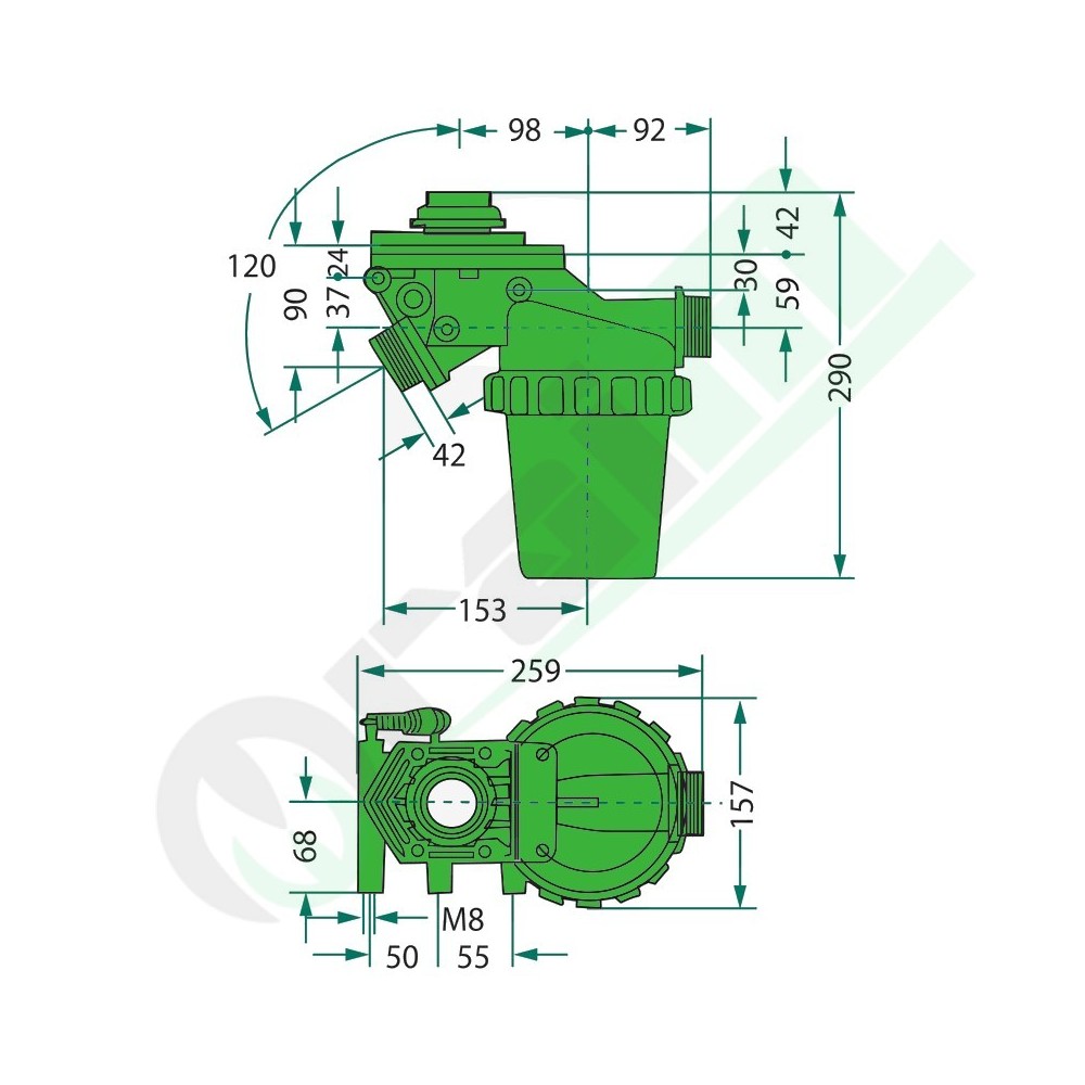 Filtro di aspirazione serie 320 - Portata: 100-160| Arag