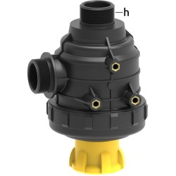 Suction filter with threaded connection G 1 1/4" and valve - Flow rate: 80 -120 | Arag