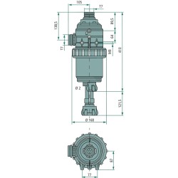 Intake filter with fork attachment T7 - ​​Flow rate: 200 - 260 | Arag