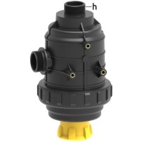 Suction filter with threaded connection G 1 1/2" and valve - Flow rate: 160-220 | Arag