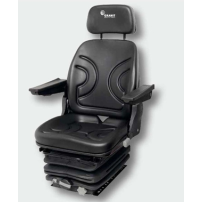 Sedile in PVC con molleggio Meccanico Nero