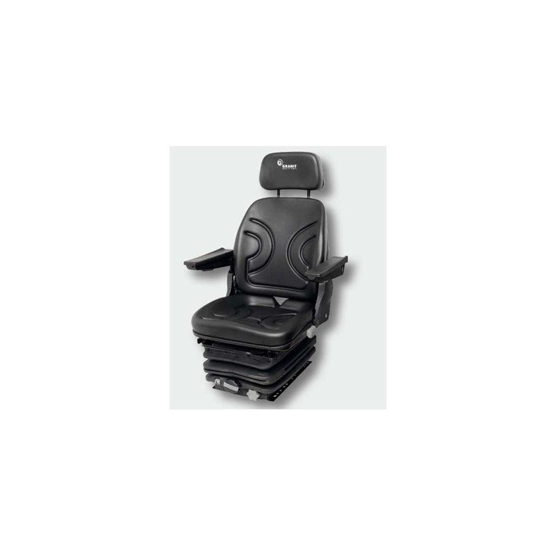 PVC seat with mechanical suspension Black PVC seat with mechanical suspension Black