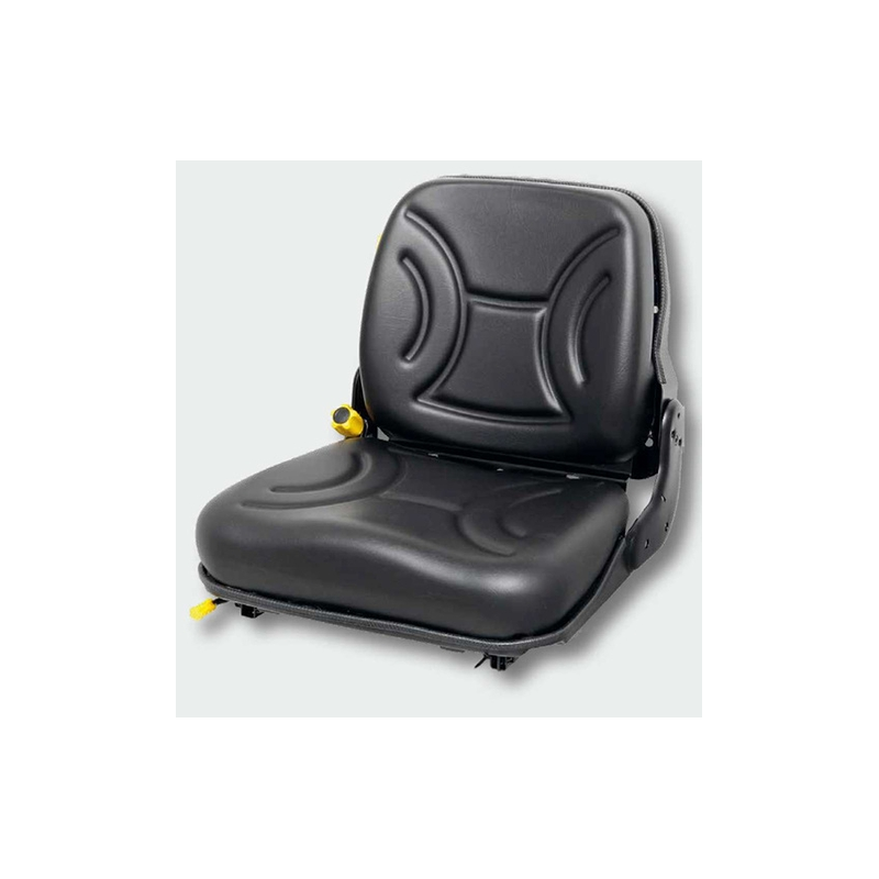 PVC seat with mechanical suspension Black PVC seat with mechanical suspension Black