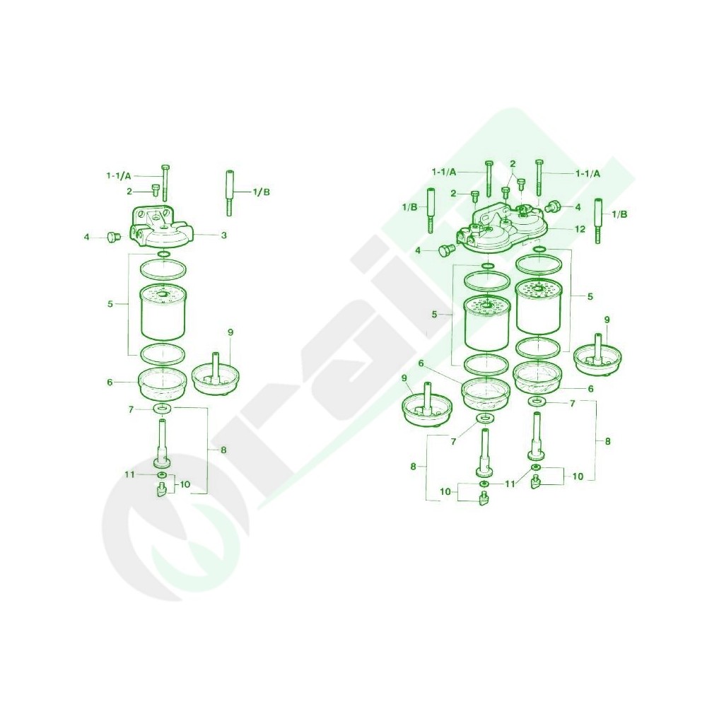 Aluminium Sediment Bowl with Rod - CAV 296 Fuel Filter