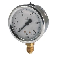 Manometro alla Glicerina - Diametro: 63 mm - Scala: 0÷600 Bar | Wika