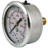 Manometro alla Glicerina - Diametro: 63 mm - Scala: 0÷400 Bar | Wika