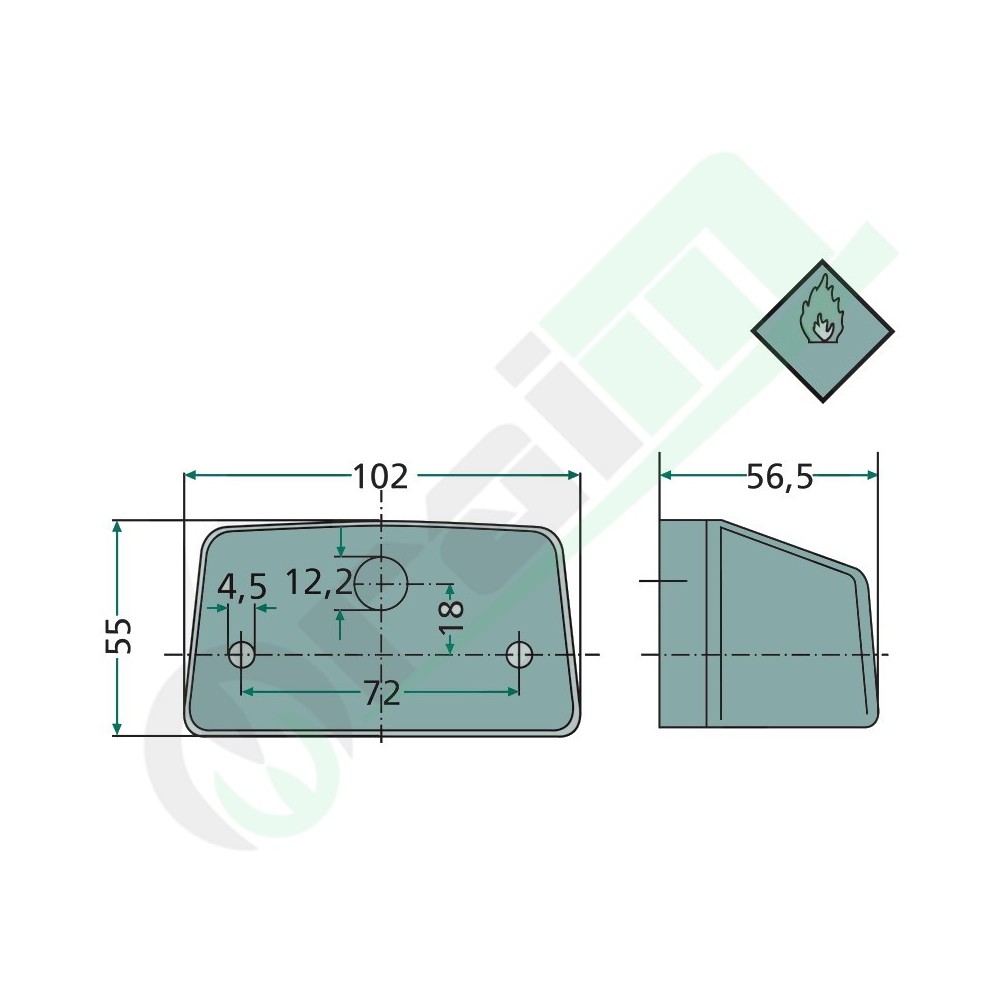 AL161607 Luce Targa John Deere | Non Originale