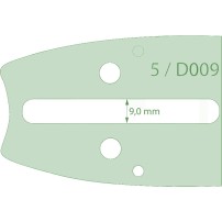 Barra per Motosega 50cm 72 maglie passo catena 3/8" 5/D009 EnduranceCut