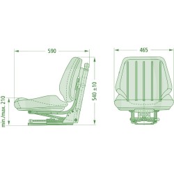 Sedile Grammer DS44/1B in PVC Codice G2052165