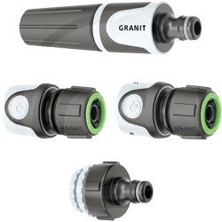 Set Ugelli e Raccordi per Tubi Irrigazione Giardino 1/2" Black Edition