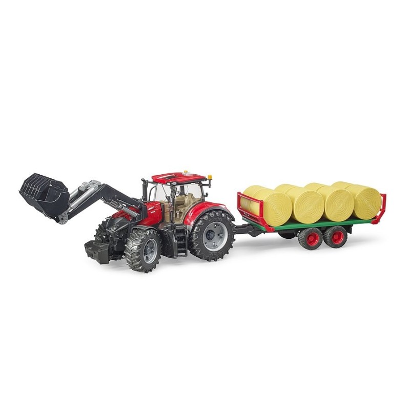 Case IH Optum 300 CVX Tractor and Bale Loader Trailer Bruder Toys