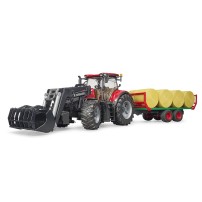 Case IH Optum 300 CVX Tractor and Bale Loader Trailer Bruder Toys