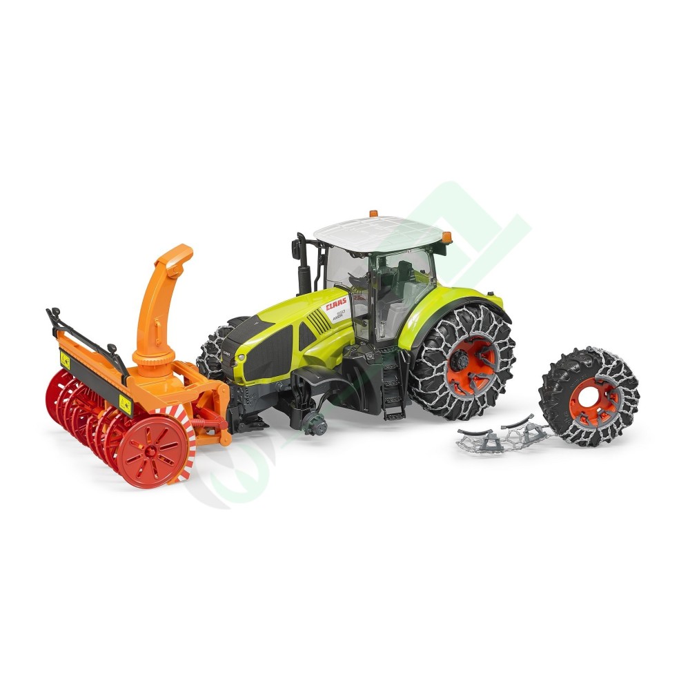 Trattore Claas Axion 950 Catene e Fresa da Neve Bruder Giocattoli