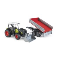 Trattore Claas Nectis 267 F Con Rimorchio Bruder Giocattoli