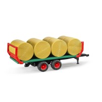 Trailer for carrying bales complete with bales Bruder Toys