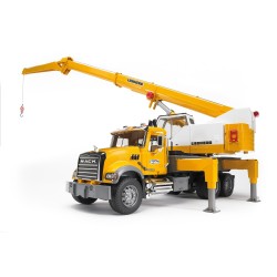 Camion MACK Granite Con Gru Liebherr Bruder Giocattoli