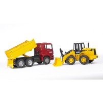 Camion Dumper MAN TGA con Pala Gommata FR 130 Bruder Giocattoli