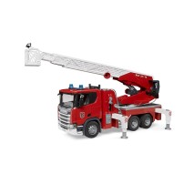Scania Super 560R Fire Truck Crane with Ladder and Water Pump Bruder Toys