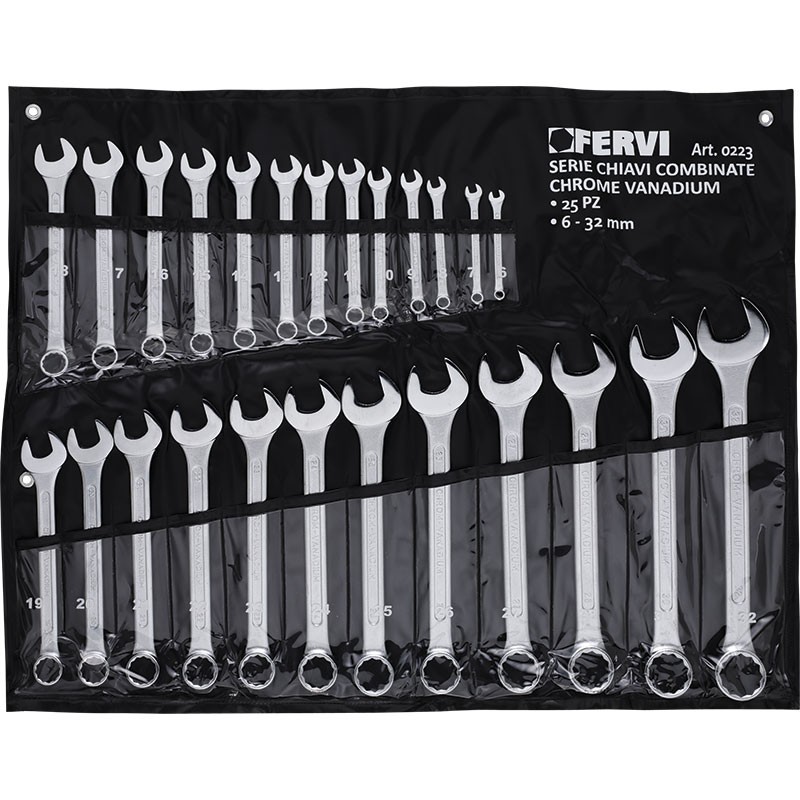 Combination Key Set 25 pieces 6-32mm Chrome FERVI Combination Key Set 25 pieces 6-32mm Chrome FERVI