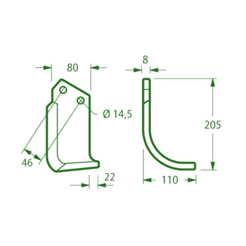 Hoes for Dondi type B cutter Hoes for Dondi type B cutter