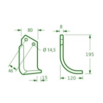 Hoes for Dondi Milling Machine type B1/N Last type Arco Elic.