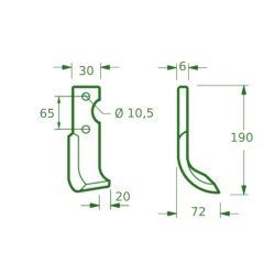 Hoes for Ferrari type 71/90 cutter
