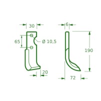 Hoes for Ferrari type 71/90 cutter