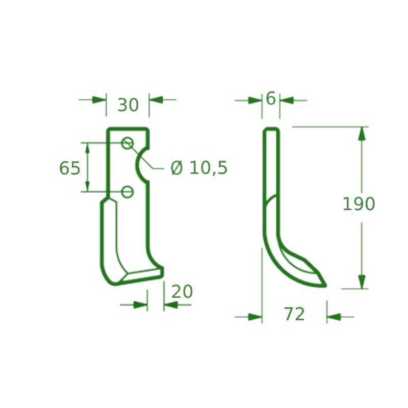 Hoes for Ferrari type 71/90 cutter Hoes for Ferrari type 71/90 cutter