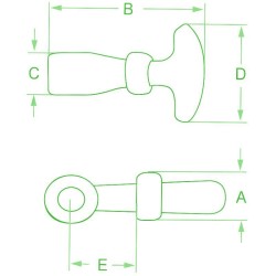 Short Bonnet Tie Rod 65mm Without Support - High Quality Universal Replacement