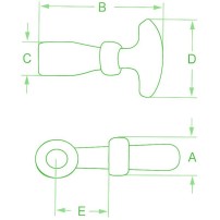 Short Bonnet Tie Rod 65mm Without Support - High Quality Universal Replacement