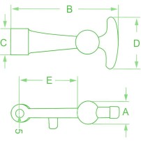 Bonnet Tie Rod Medium Length Length 120mm Without Support