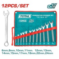 Combination Wrench Set Total 12 pcs from 6-24 mm